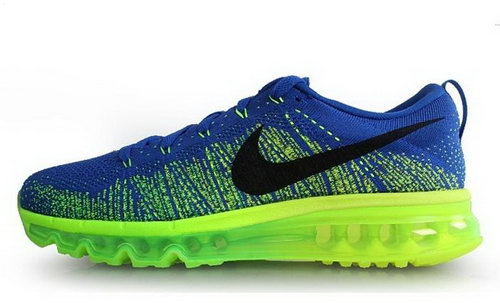 Nike Flyknit Air Max Mens Shoes Blue Green Black Hot On Sale Low Price